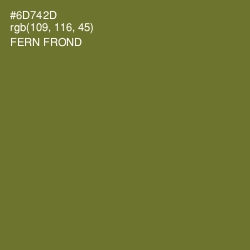 #6D742D - Fern Frond Color Image